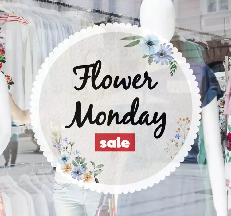 Rabatt Aufkleber ankündigung eines blumenverkaufs - TenStickers