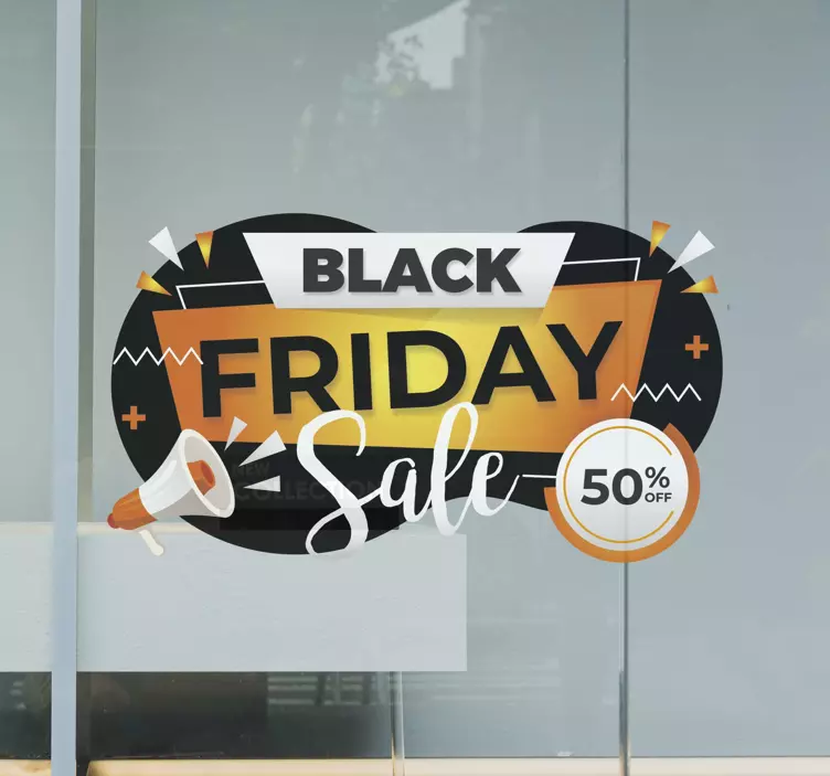 Wandtattoo Black Friday ankündigung eines werbeverkaufs - TenStickers