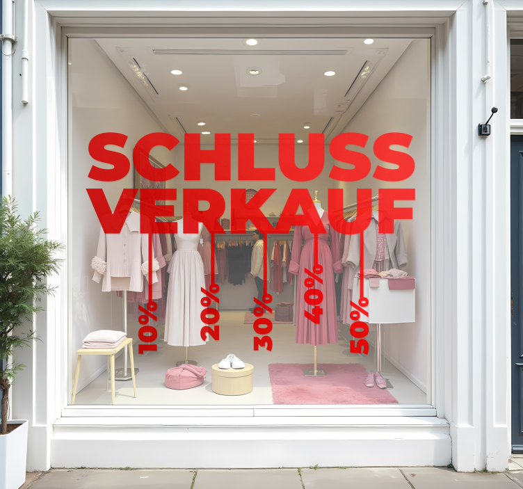 Rabatt Aufkleber hängende rabatte - TenStickers