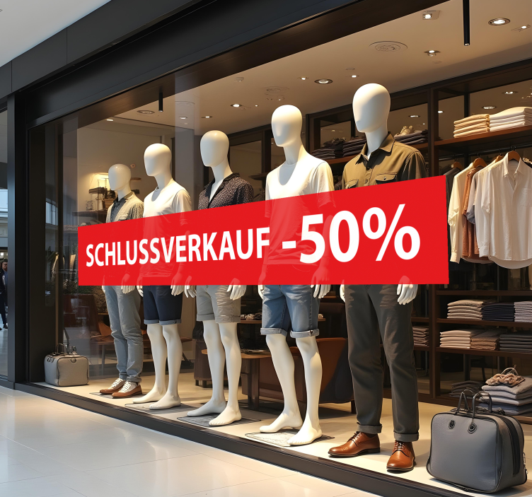 Rabatt Aufkleber individueller Nachlass - TenStickers