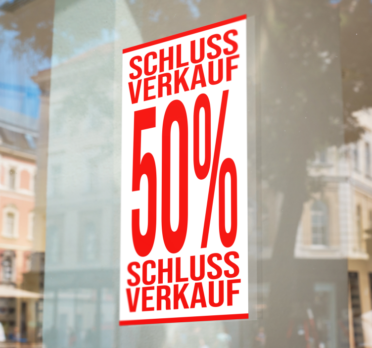 Rabatt Aufkleber rechteckige Format Ermäßigung - TenStickers