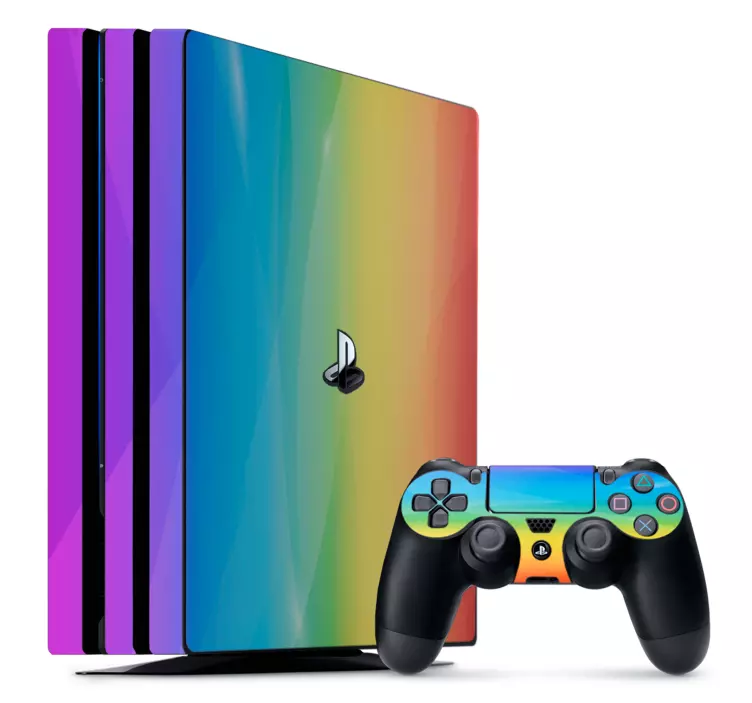 Regenbogen PS4 Vinyl Aufkleber - TenStickers