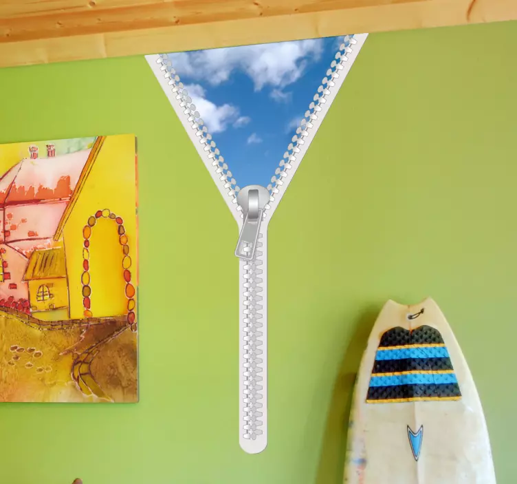 Reißverschluss Himmel Aufkleber - TenStickers