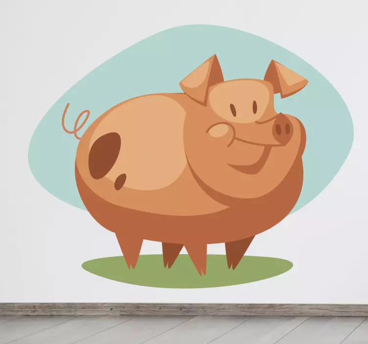 Retro Schwein Aufkleber - TenStickers
