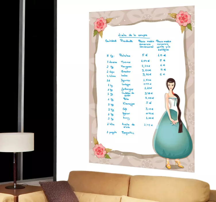 Romantik Whiteboard Folie - TenStickers