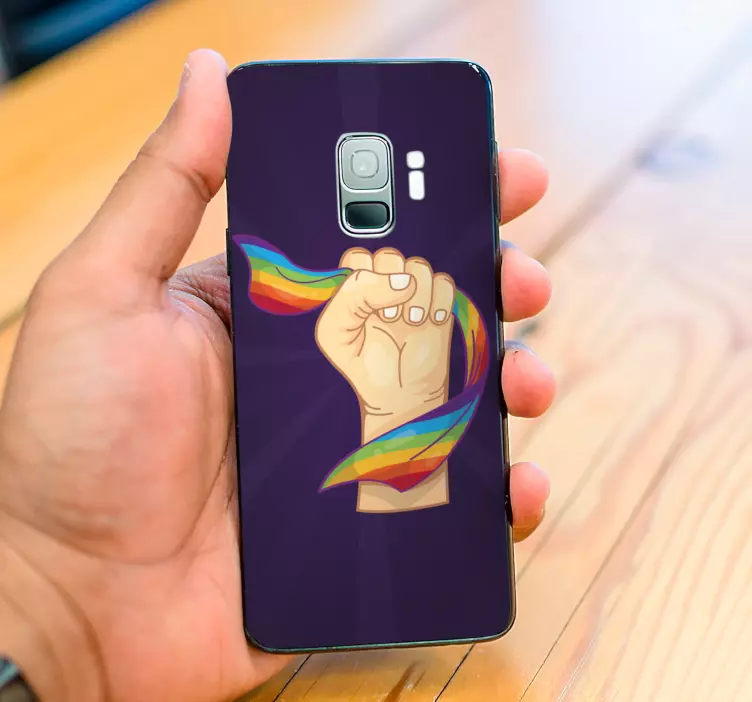 Samsung Sticker faust mit regenbogen - TenStickers