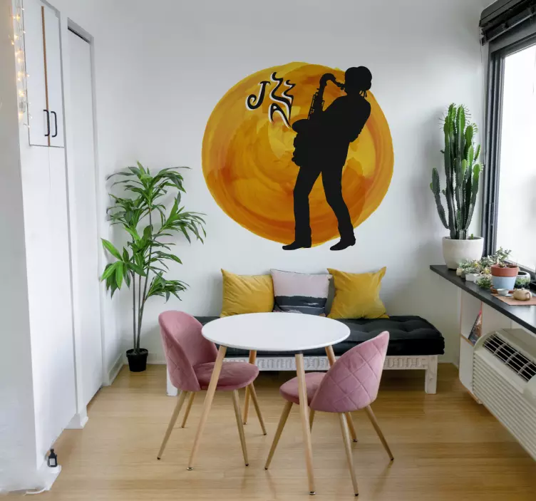 Saxophonist Jazz Aufkleber - TenStickers