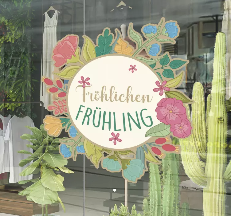 Schaufenster Aufkleber fröhlicher Frühling - TenStickers
