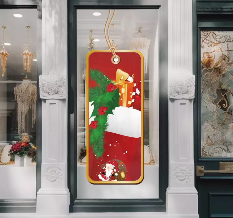 Schaufensteraufkleber Weihnachten Etikett - TenStickers