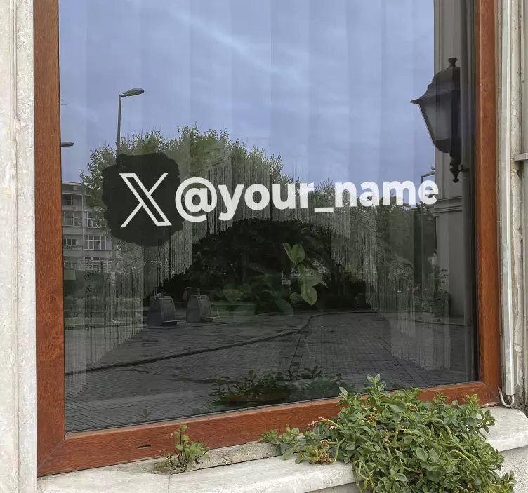 Schaufenster Aufkleber X Symbol personalisiert - TenStickers