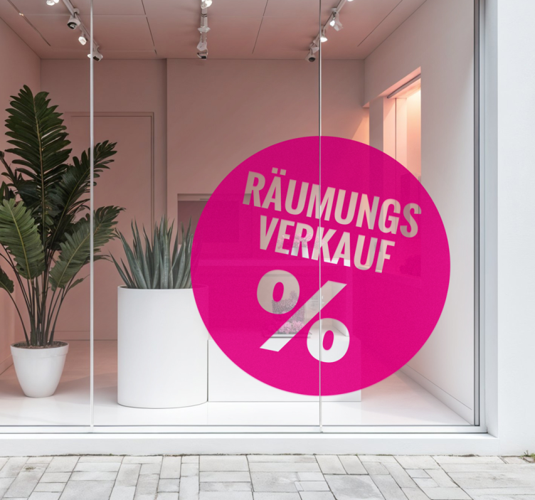 Schaufenster Folie ausverkauf vitrine - TenStickers