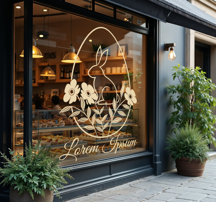 Schaufenster Folie benutzerdefinierter text für ostern - TenStickers