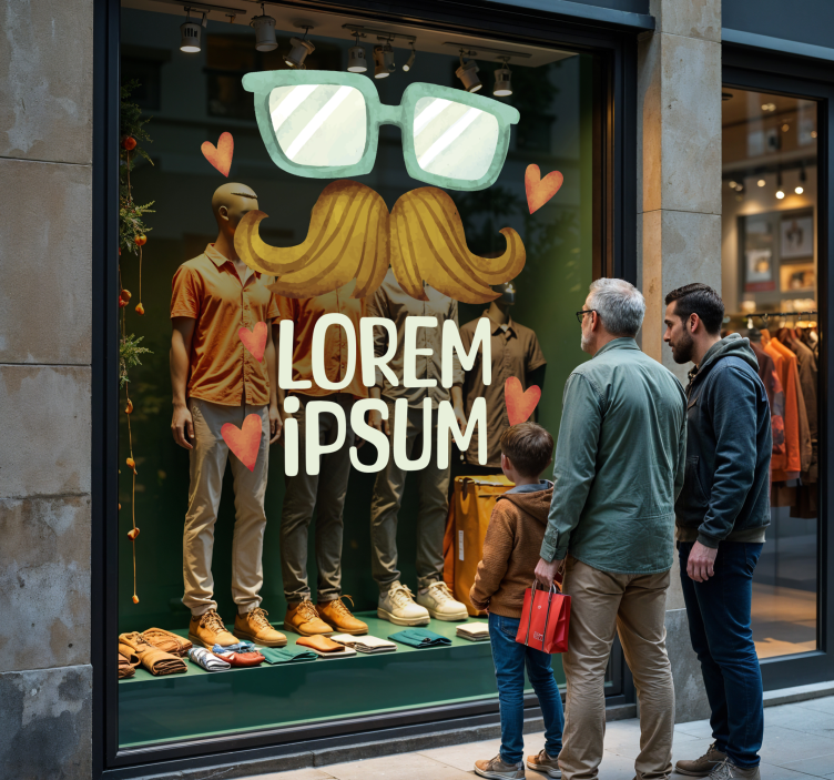 Schaufenster Folie benutzerdefinierter text zum vatertag - TenStickers