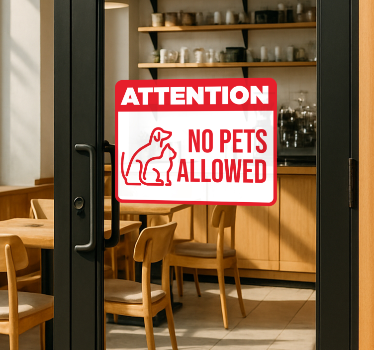 Schaufenster Folie no pet allowed sign - TenStickers