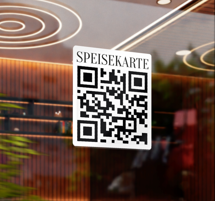 Schaufenster Folie personalisiertes menü qr - TenStickers