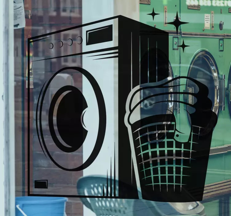 Schaufenster folie waschmaschinen symbol - TenStickers