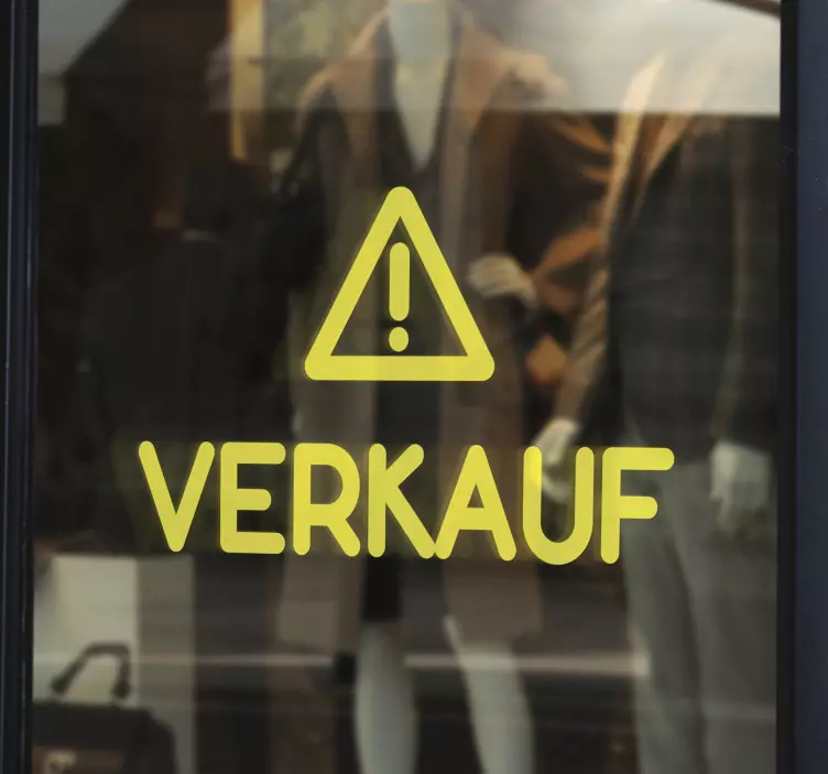 Schaufensteraufkleber Achtung Rabatt - TenStickers