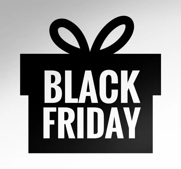 Schaufensteraufkleber Black Friday Geschenk - TenStickers
