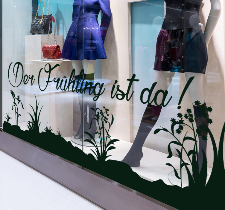 Schaufensteraufkleber Der Frühling ist da - TenStickers