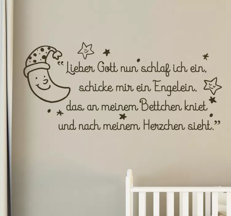Schicke mir ein Engelein Wandtattoo Kinderzimmer - TenStickers