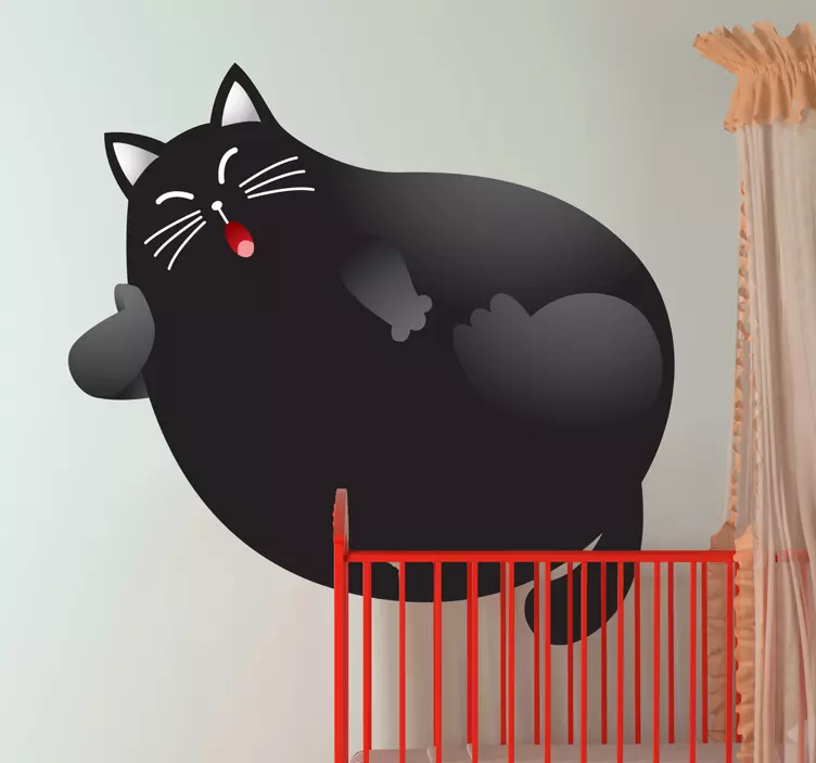 Schwarze Katze Aufkleber - TenStickers