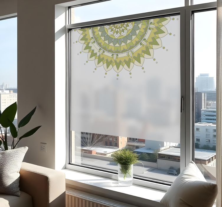 Sichtschutzfolie Fenster halbes Mandala - TenStickers
