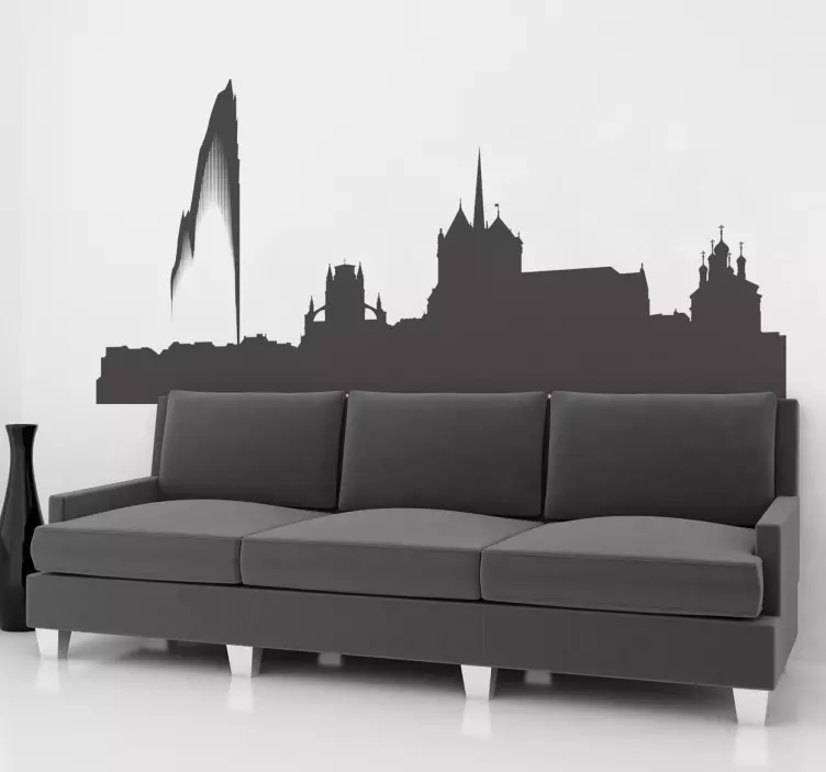 Skyline Genf Aufkleber - TenStickers