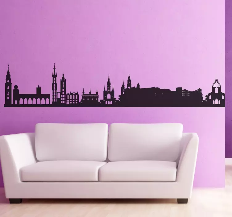 Skyline Krakau Wandtattoo - TenStickers