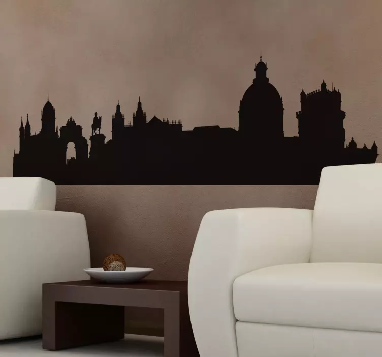 Skyline Lissabon Wandtattoo - TenStickers