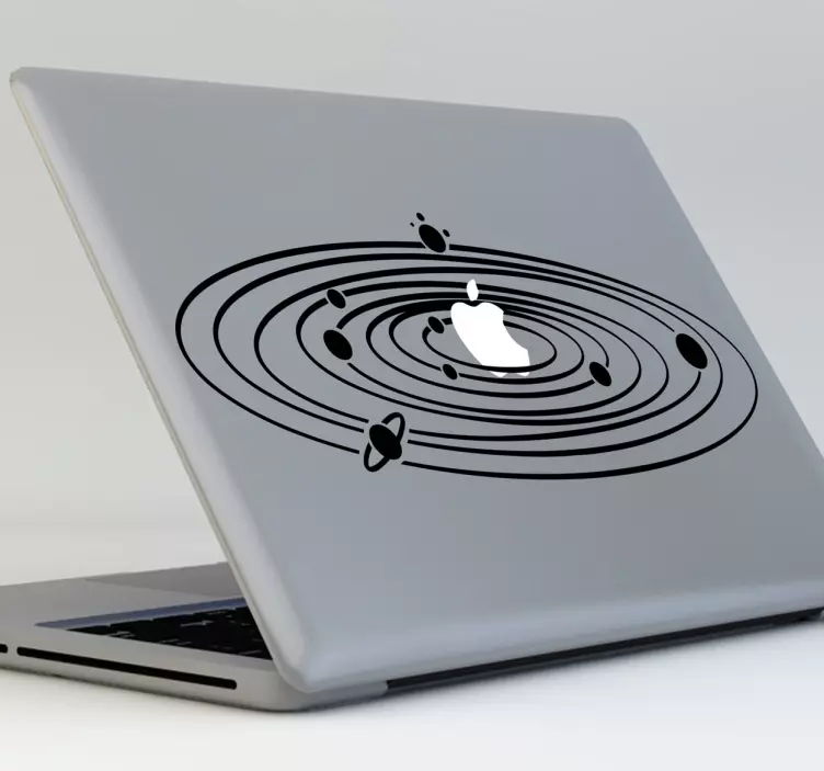 Apple im Sonnensystem Laptop Aufkleber - TenStickers