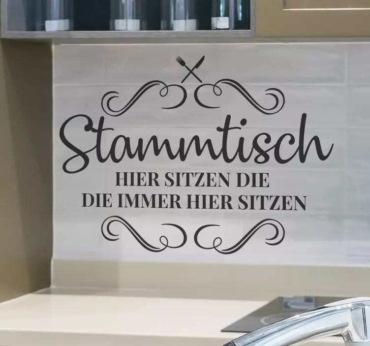Stammtisch Zitat Wandaufkleber - TenStickers