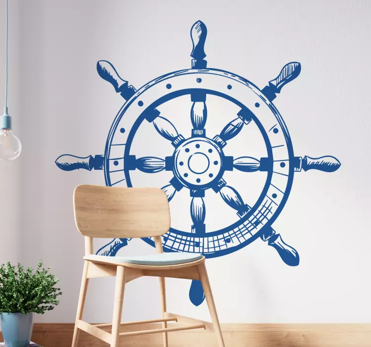 Schiff Steuerrad Wandtattoo Maritim - TenStickers