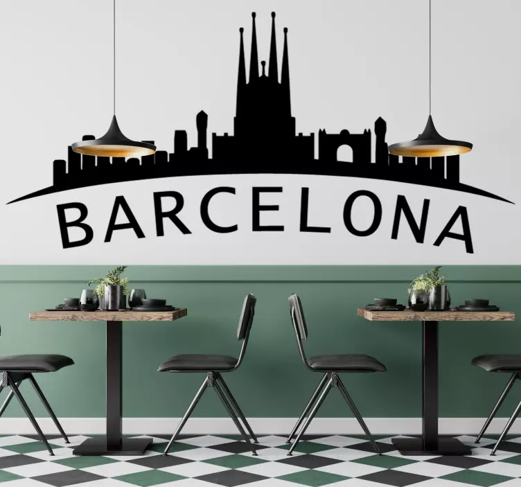 Sticker barcelona stadt-silhouette - TenStickers