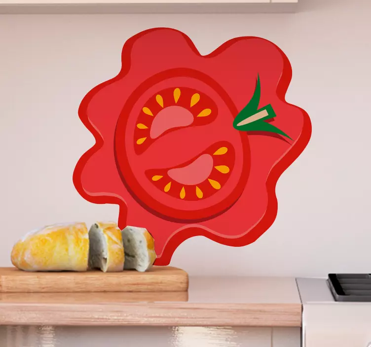Sticker Essen tomatenscheiben-emblem - TenStickers