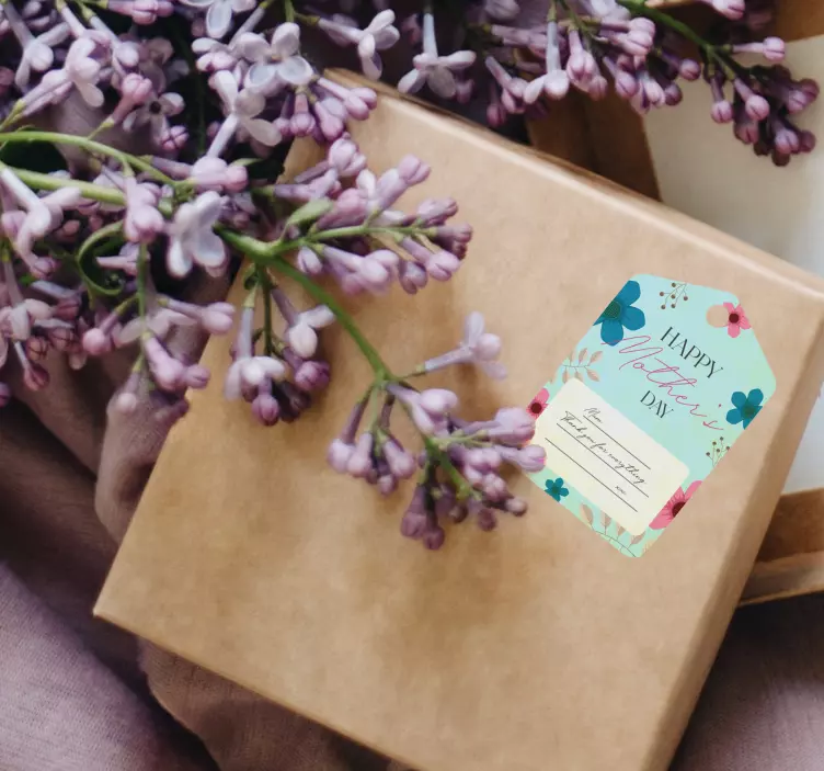 Aufkleber froher Muttertag-Etikett - TenStickers