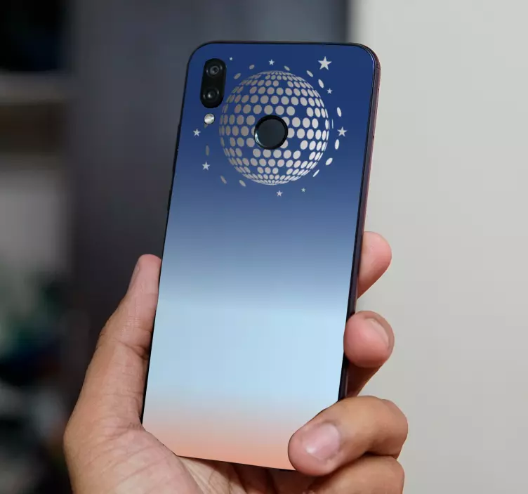 Huawei Aufkleber Farbverlauf bunte discokugel - TenStickers