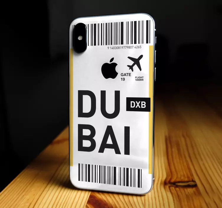 Sticker IPhone dubai flugpass - TenStickers