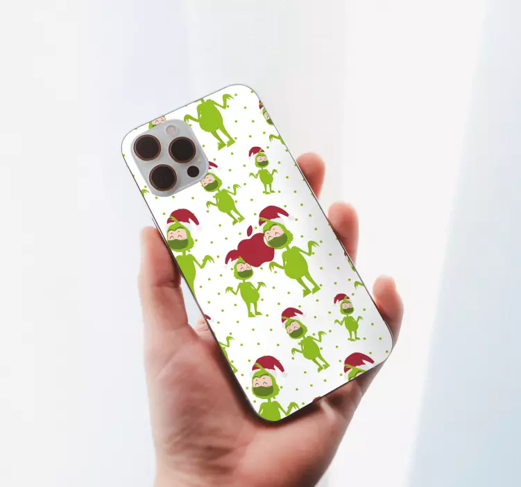 Sticker IPhone fröhliche grüne charaktere - TenStickers