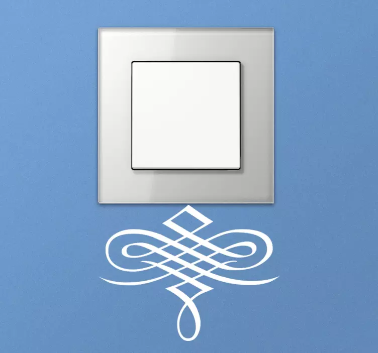Sticker Lichtschalter kaligraphisches Ornament - TenStickers