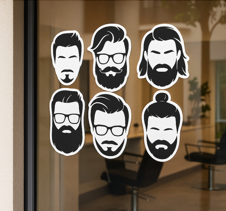 Sticker Mode frisuren für männer - TenStickers