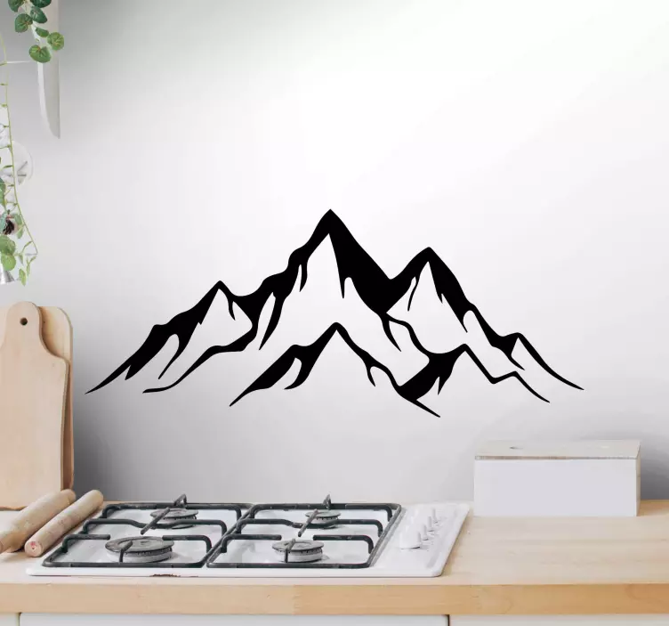 Wandtattoo Berge Silhouette - TenStickers