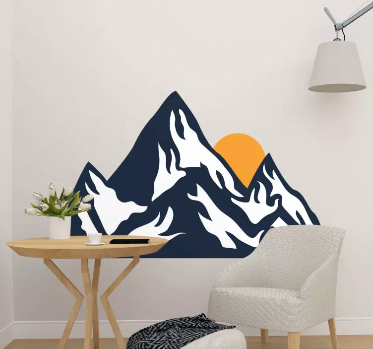 Wandtattoo Natur Berge und sonne - TenStickers