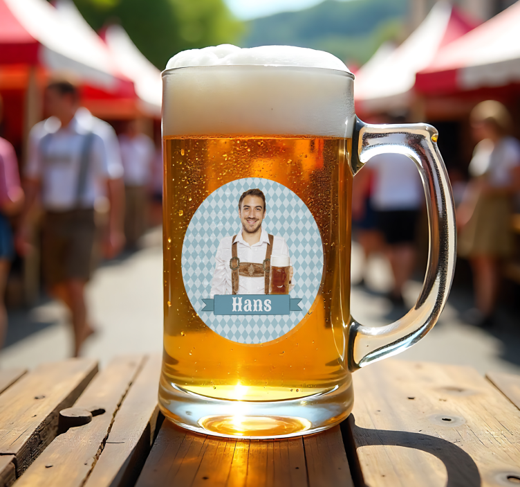 Aufkleber Oktoberfest rundes individuelles - TenStickers