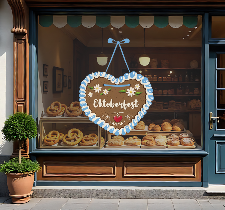 Aufkleber Oktoberfest thematisches herz, das grüßt - TenStickers