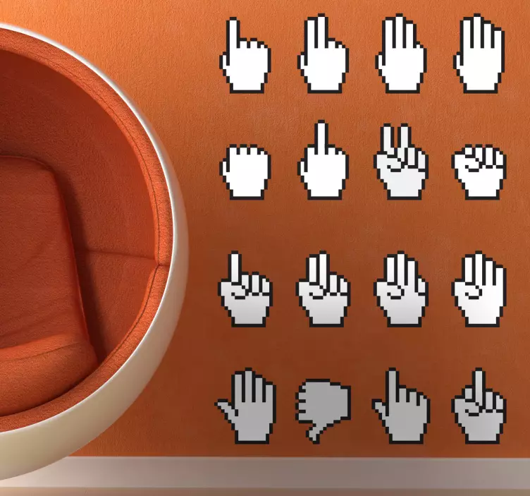 Sticker Sammlung Handzeichen Emoticons - TenStickers