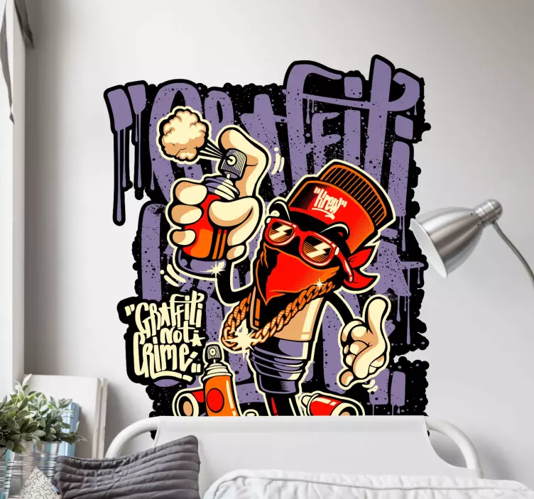 Wandtattoo Jugendzimmer Graffiti Street Art - TenStickers