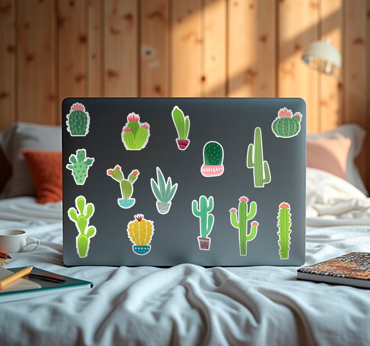 Laptop Aufkleber kaktus-designs eingestellt - TenStickers