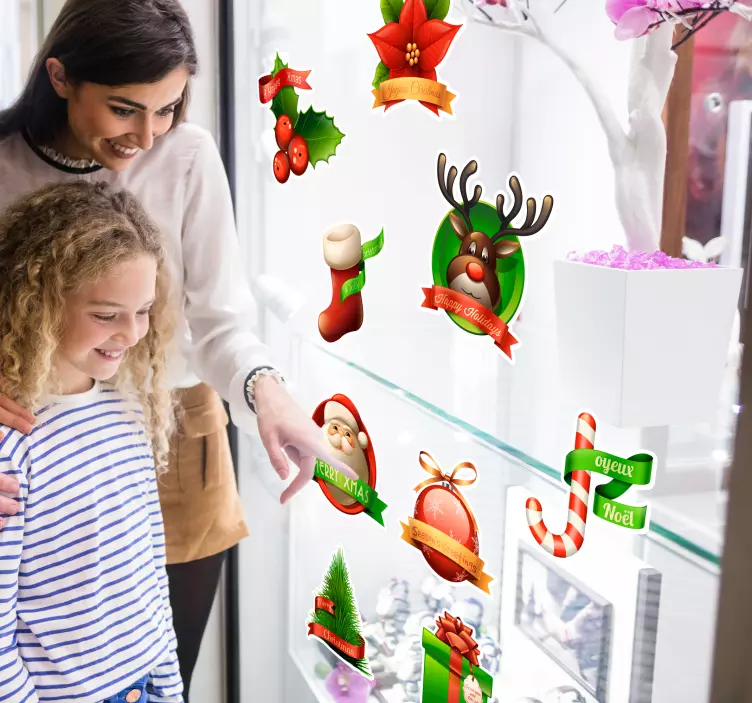 Sticker Set Weihnachten 3D - TenStickers