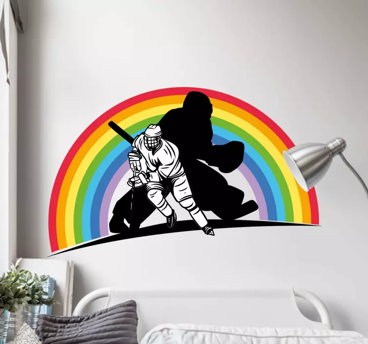 Sticker Sport aktion der hockeyspieler - TenStickers