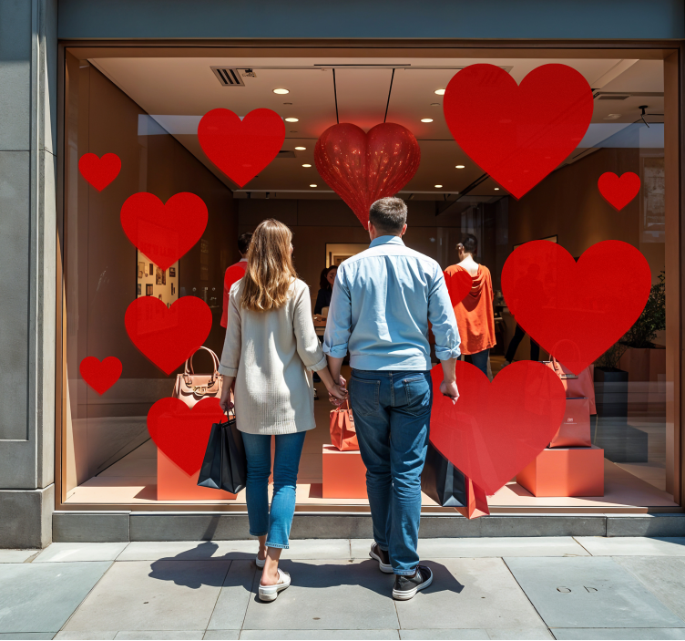 Sticker Valentinstag herzpackung - TenStickers